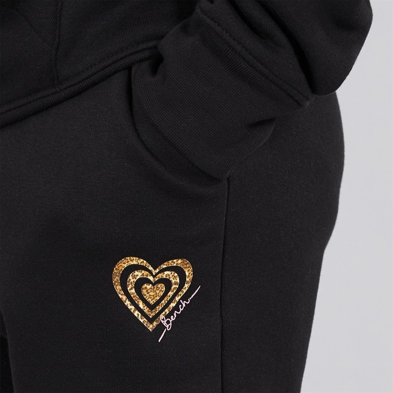 Girls Enioa Hoodie And Joggers Tracksuit Black - Image 3