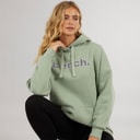 Womens Dayla Oversized Hoodie Dark Sage Green