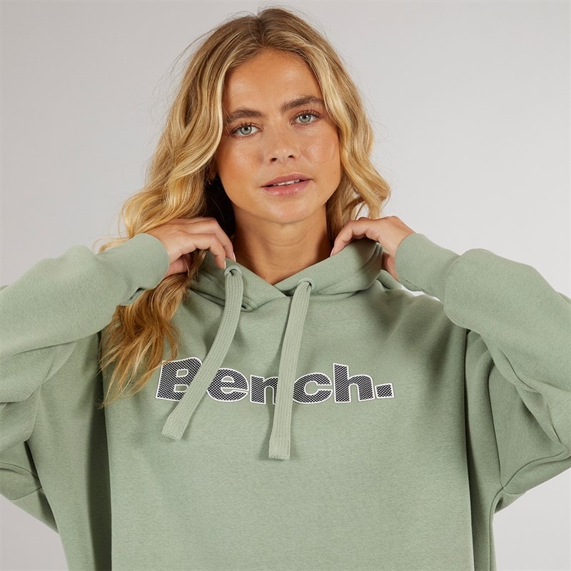 Womens Dayla Oversized Hoodie Dark Sage Green - Image 3