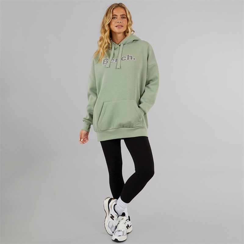 Womens Dayla Oversized Hoodie Dark Sage Green - Image 4