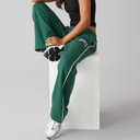 Womens Sura Wide Leg Joggers Deep Emerald