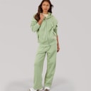 Womens Zip Thru Tracksuit Dark Sage Green