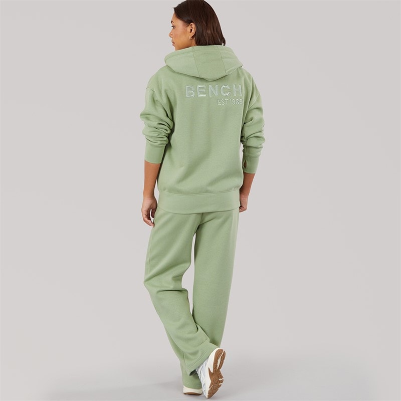 Womens Zip Thru Tracksuit Dark Sage Green - Image 2