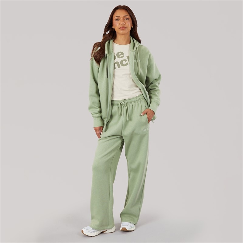 Womens Zip Thru Tracksuit Dark Sage Green - Image 4
