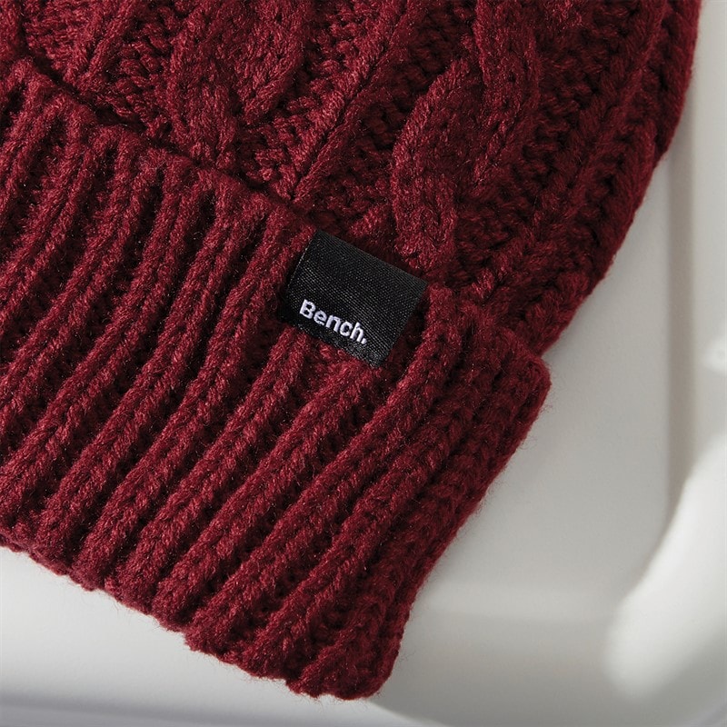 Womens Ivanna Bobble Hat Cordovan - Image 2