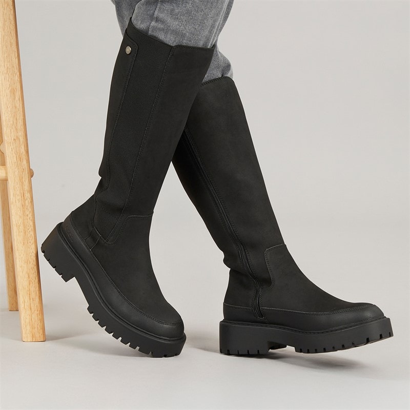 Bench Womens Beechigh Tall Chelsea Boots Black