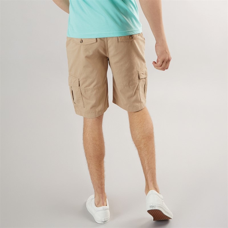 Mens Alatro Cargo Shorts Stone - Image 2
