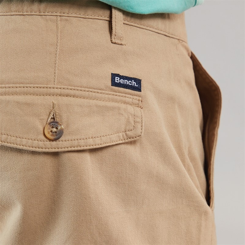 Mens Alatro Cargo Shorts Stone - Image 3