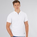 Mens Brescia Knitted Polo Shirt White