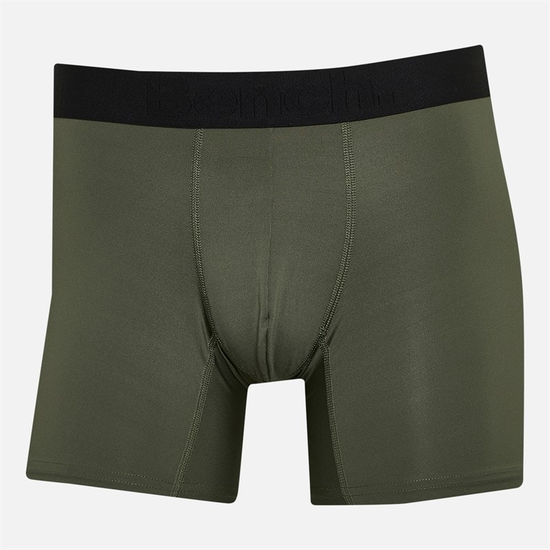 Mens Veriato Three Pack Microfibre Boxers Black/Khaki/Steel Grey - Image 2
