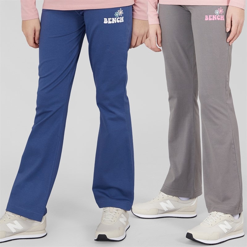 Girls Torva Two Pack Leggings Grey Marl/Navy - Image 1