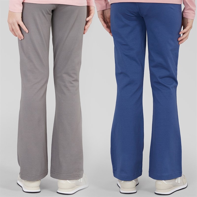 Girls Torva Two Pack Leggings Grey Marl/Navy - Image 2