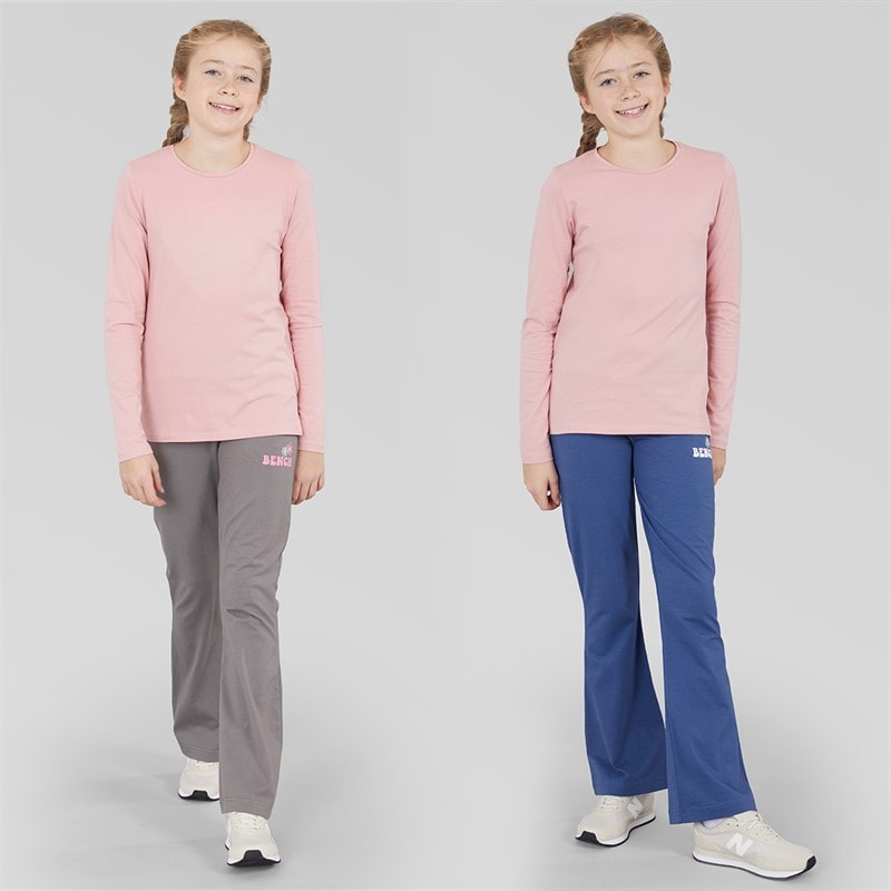 Girls Torva Two Pack Leggings Grey Marl/Navy - Image 4