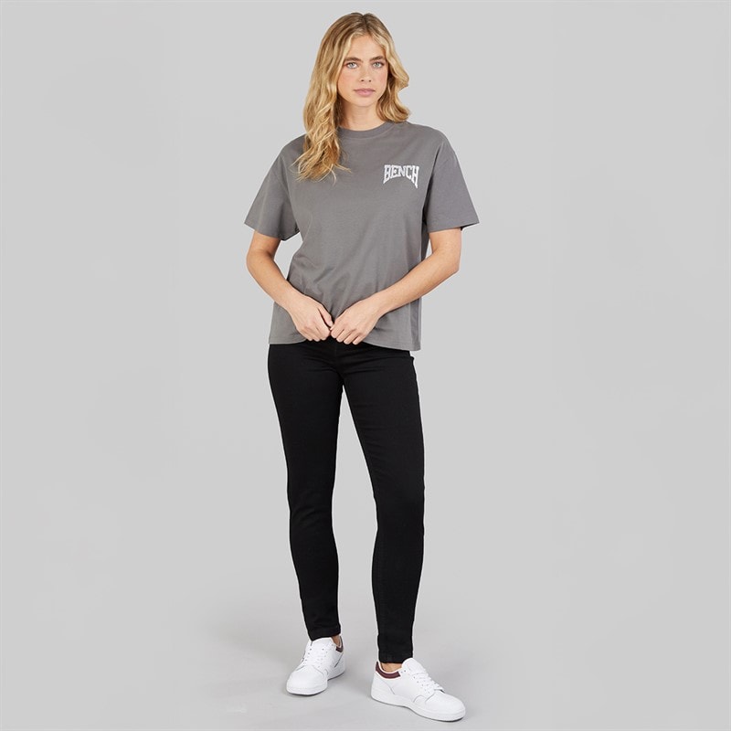 Womens Renna T-Shirt Charcoal - Image 4