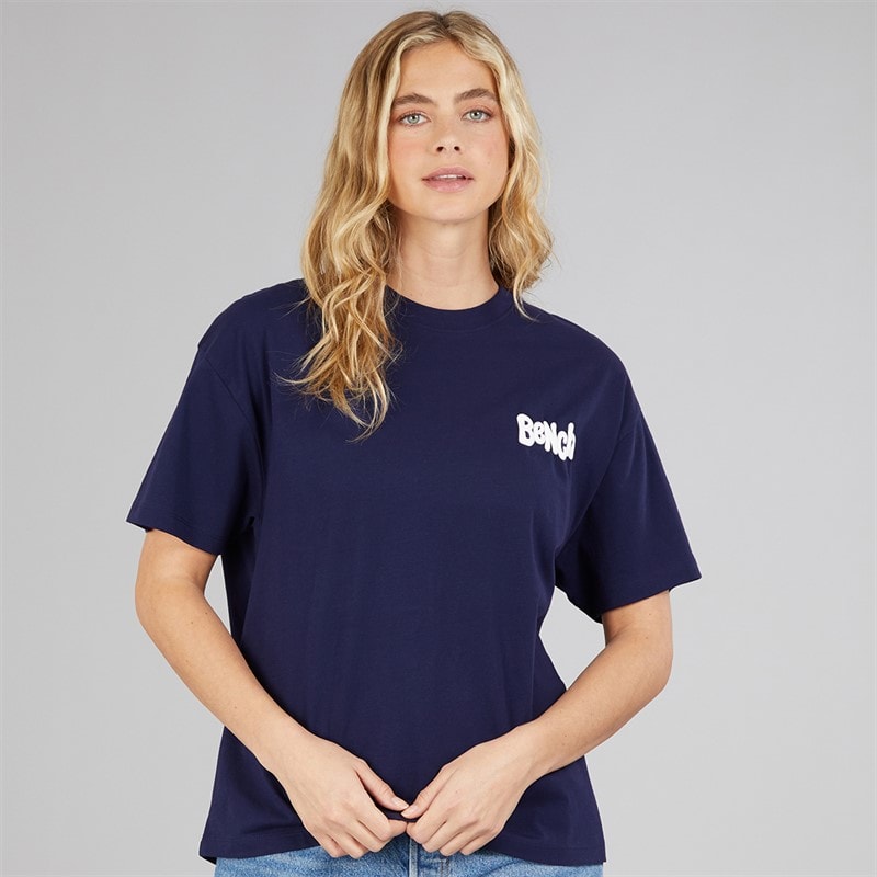 Womens Sarrine Oversized T-Shirt Deep Navy - Image 2