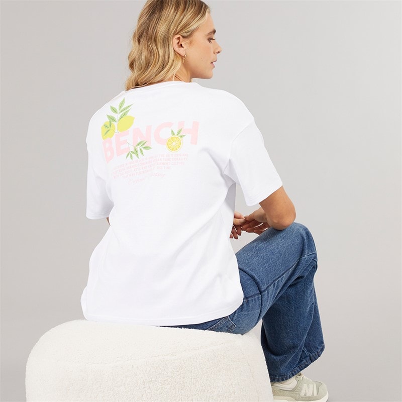 Bench Womens Kassa Oversized T-Shirt White - Image 1