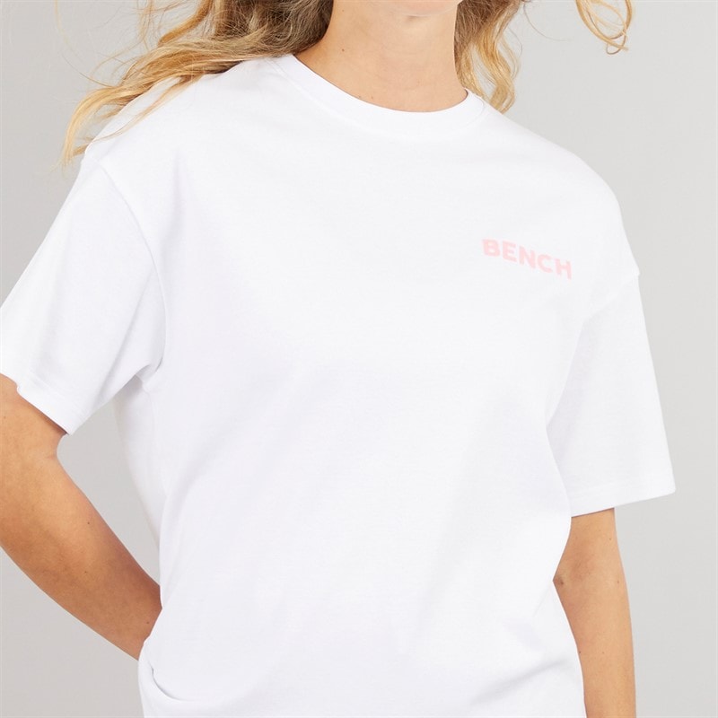 Bench Womens Kassa Oversized T-Shirt White - Image 5
