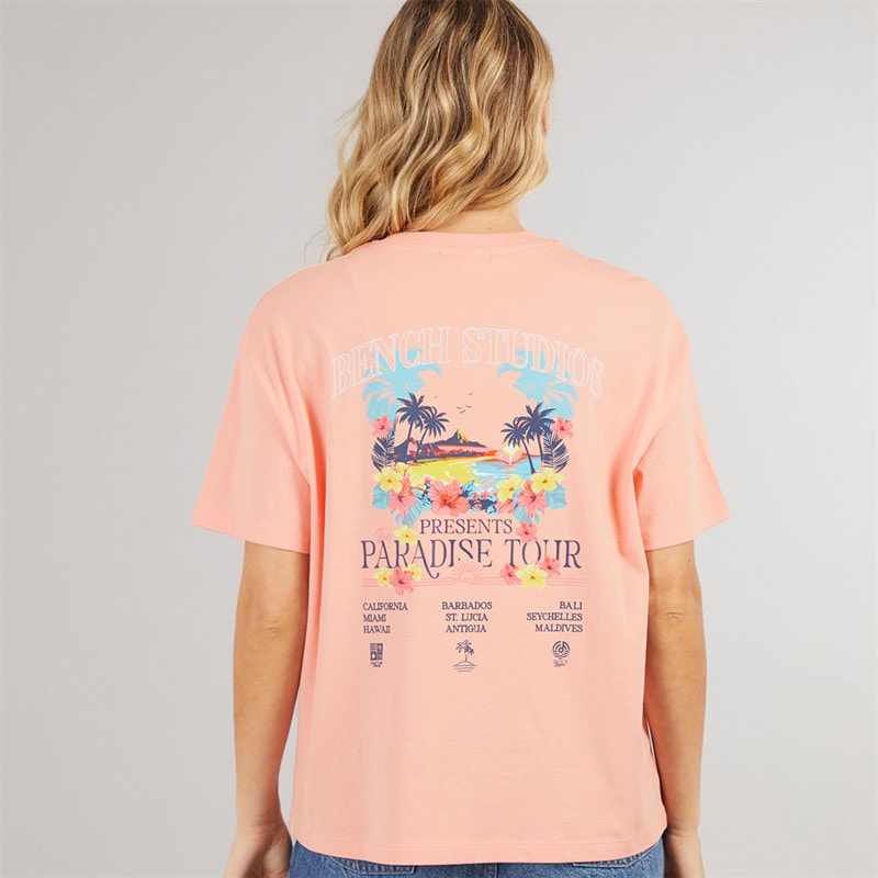 Womens Craya T-Shirt Pink Coral - Image 3