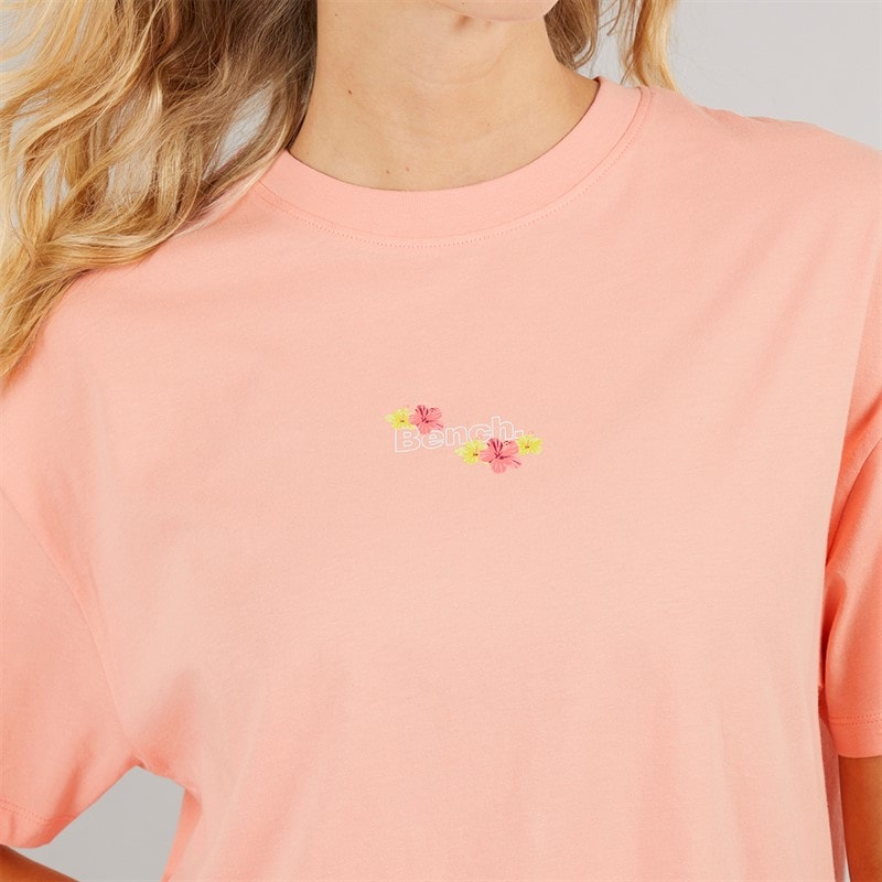 Womens Craya T-Shirt Pink Coral - Image 5