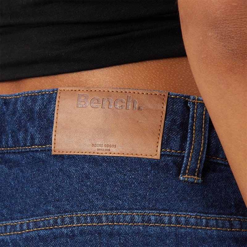 Womens Barrel Leg Jeans Dark Blue - Image 3