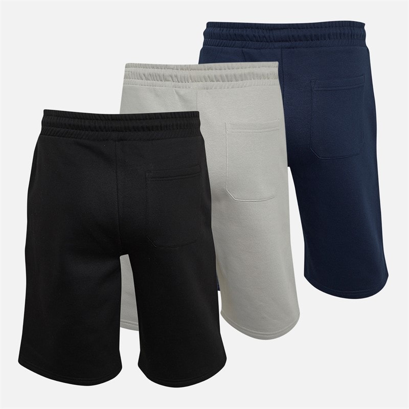 Mens Bavela Three Pack Shorts Black/Frost Grey/Navy - Image 3