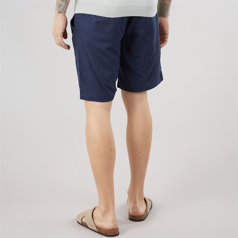 Mens Setero Linen Shorts Navy - Image 2