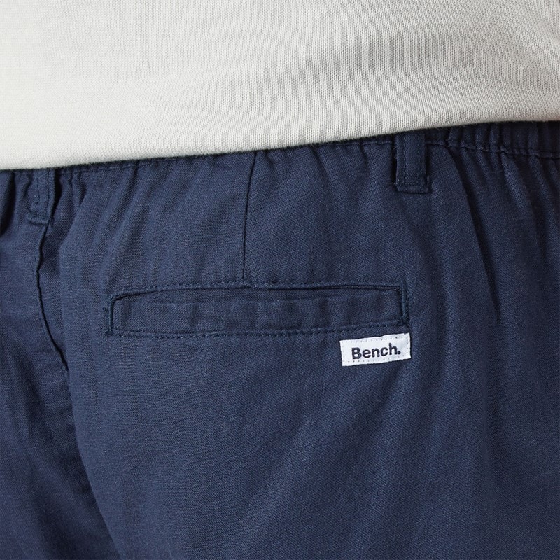 Mens Setero Linen Shorts Navy - Image 3