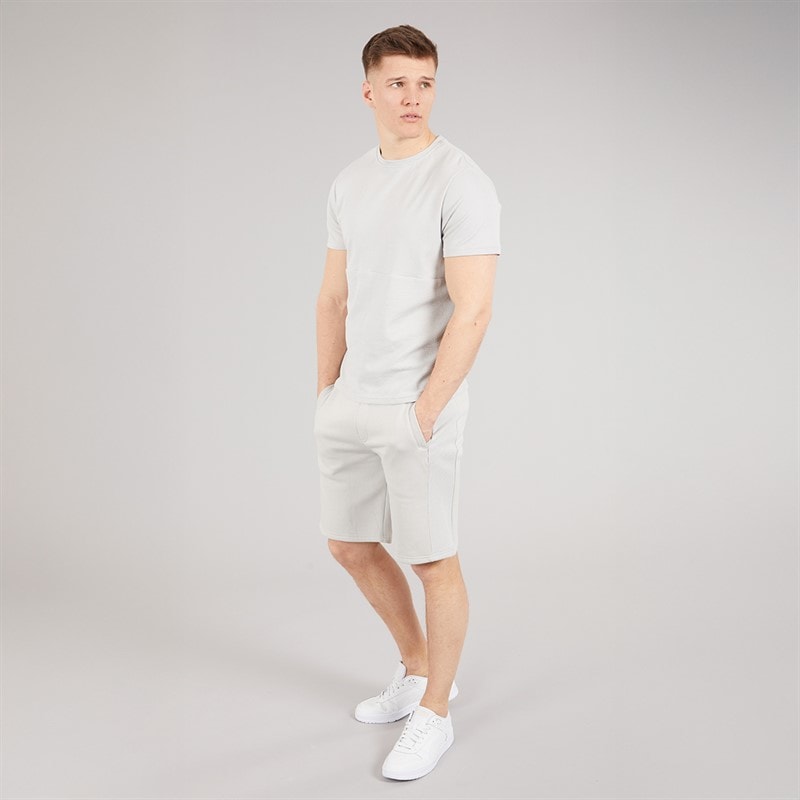 Mens Varem T-Shirt And Shorts Set Set Frost Grey - Image 4