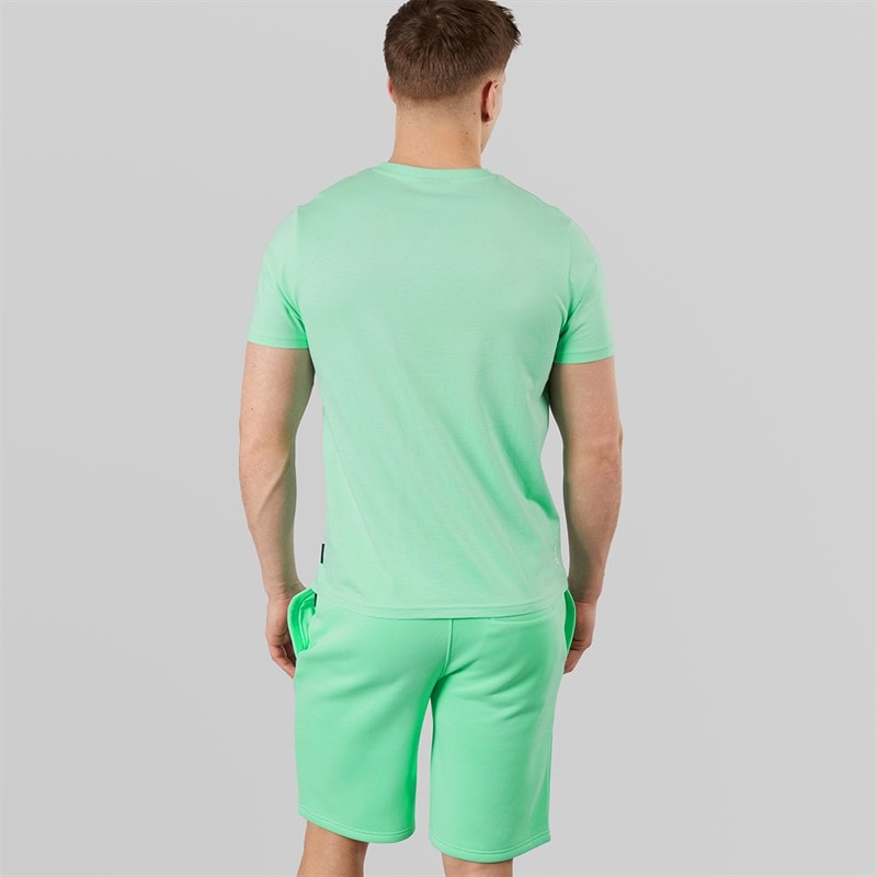 Mens Nuvero T-Shirt And Shorts Set Deep Mint - Image 2