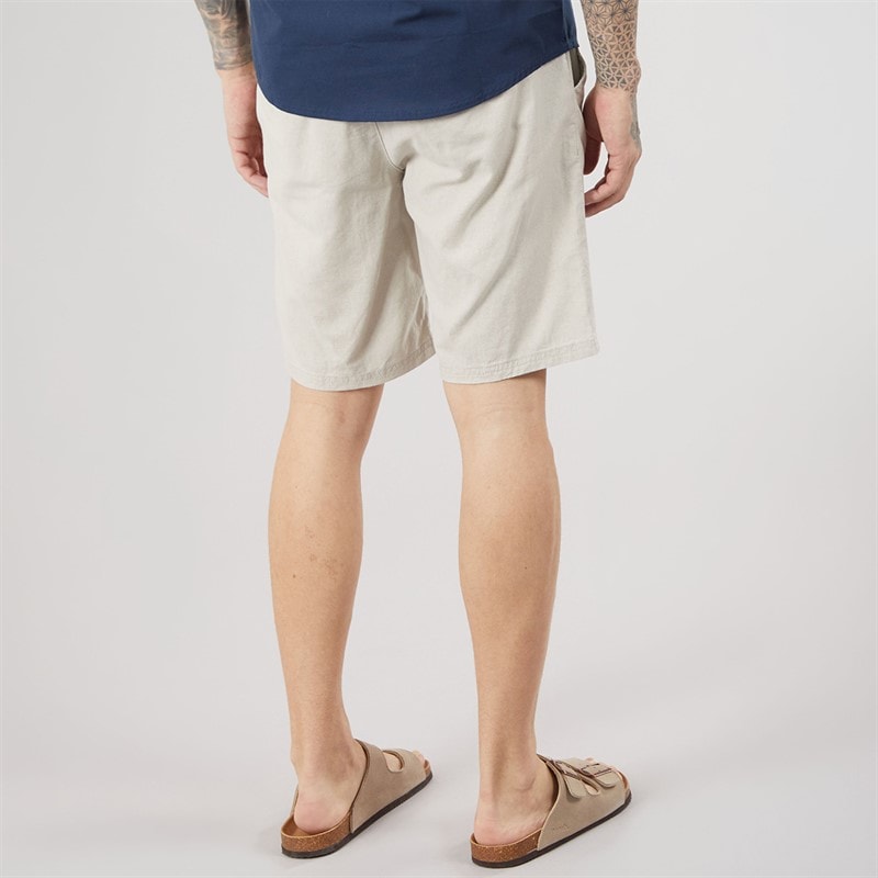 Mens Setero Linen Shorts Sand - Image 2