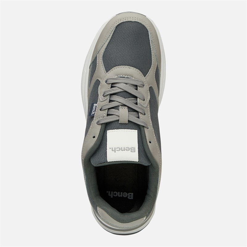 Bench Mens Derker Trainers Dove/Grey - Image 4