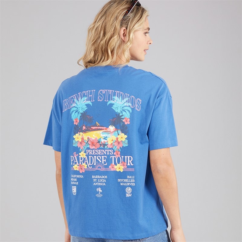 Womens Craya T-Shirt Cobalt Blue - Image 3