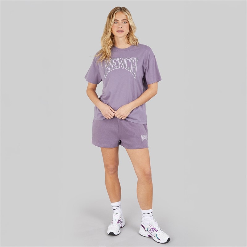 Womens Loanne Fleece Shorts Dusted Grapes - Image 4