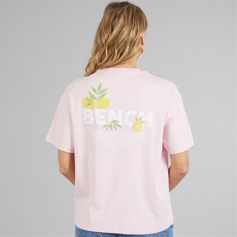 Bench Womens Kassa Oversized T-Shirt Pink - Image 3
