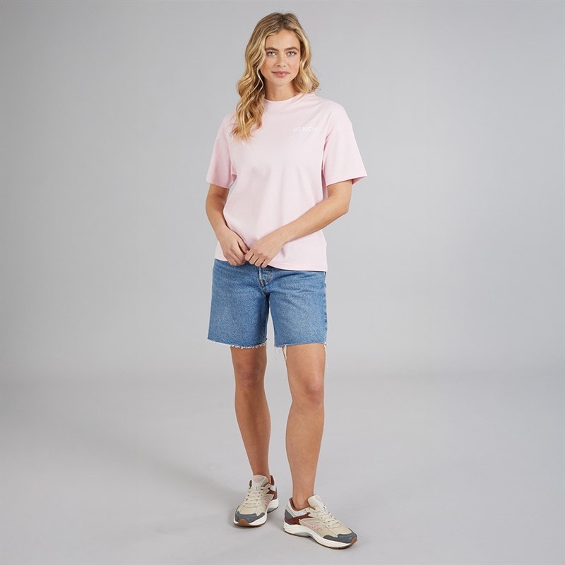 Bench Womens Kassa Oversized T-Shirt Pink - Image 4