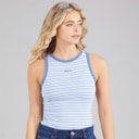 Womens Elsu Vest Sky Stripe
