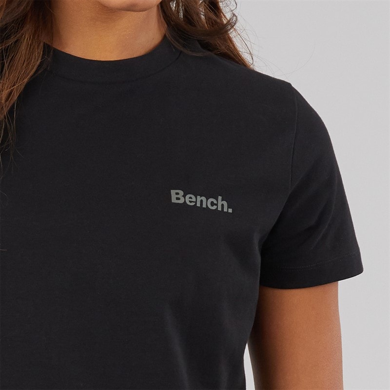 Womens Heatha Crew T-Shirt And Flared Leggings Set Black - Image 3