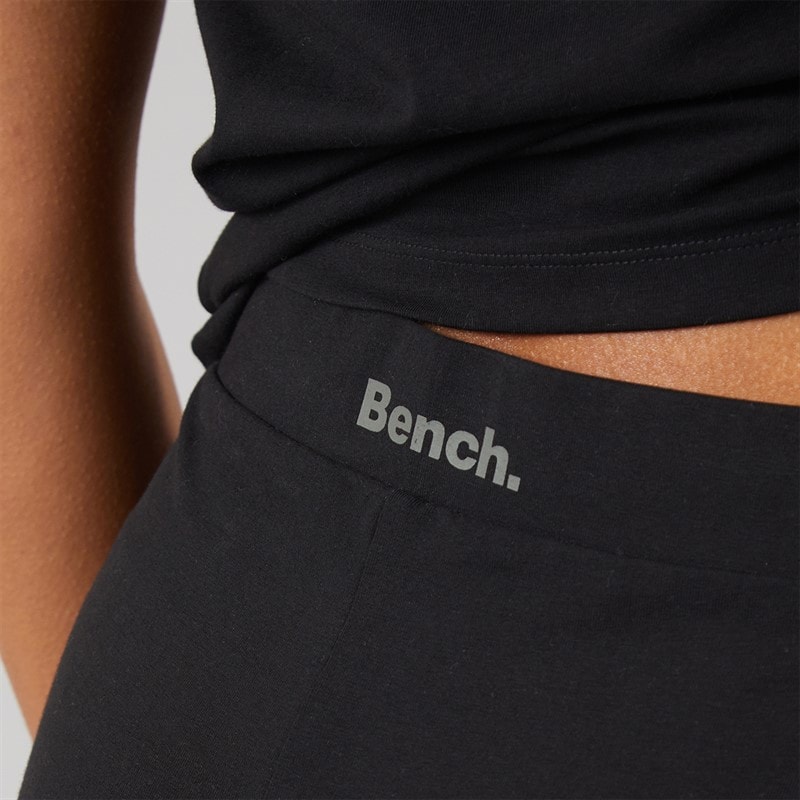 Womens Heatha Crew T-Shirt And Flared Leggings Set Black - Image 5