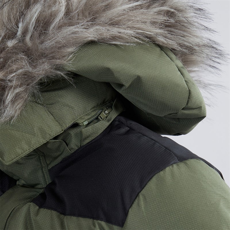 Boys Propp Padded Parka Coat Khaki - Image 5