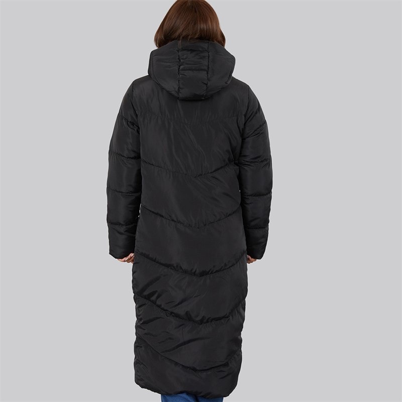 Womens Eventhe Long Length Puffer Coat Black - Image 2