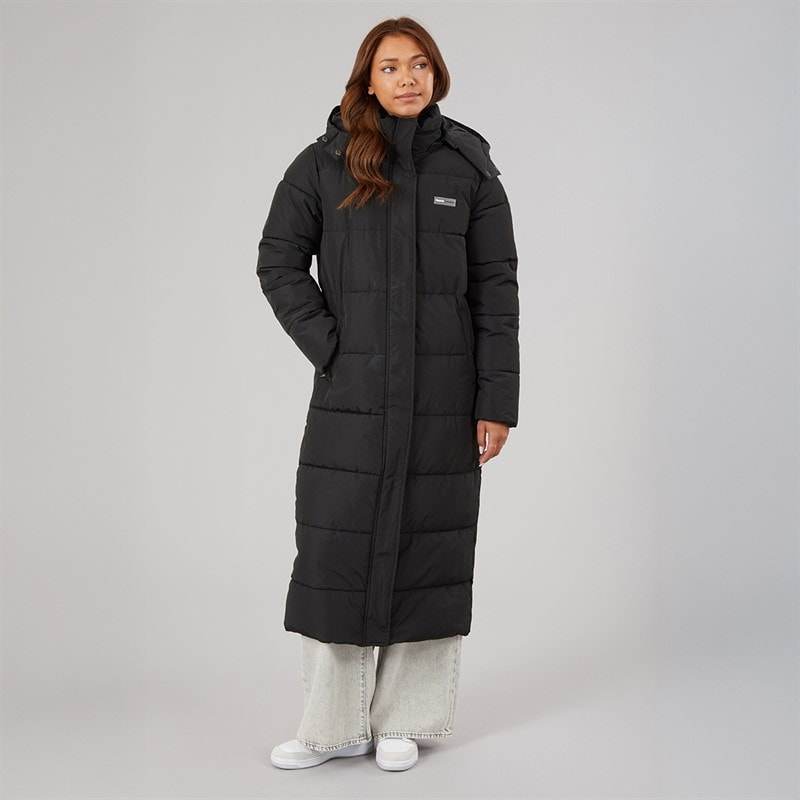 Womens Zephryine Long Length Puffer Coat Black - Image 3