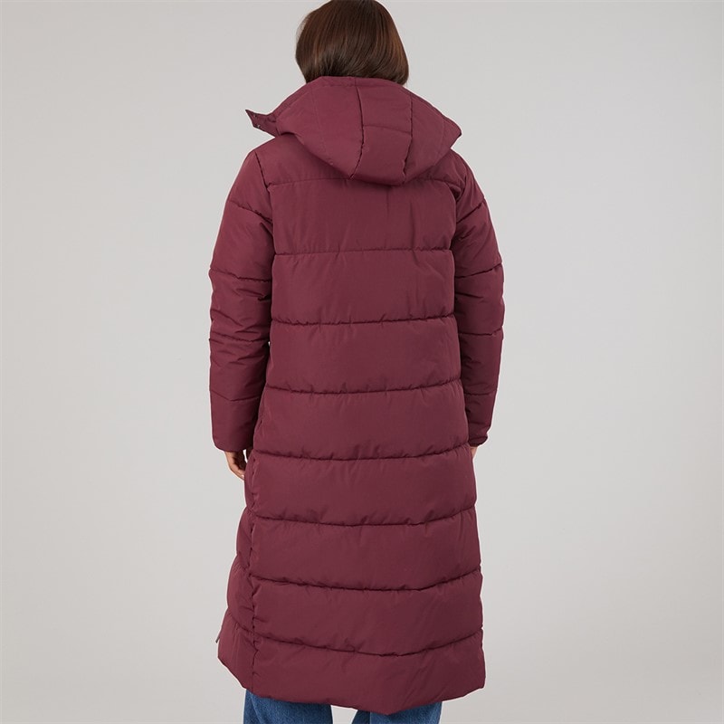Womens Zephryine Long Length Puffer Coat Cherry Lacquer - Image 2