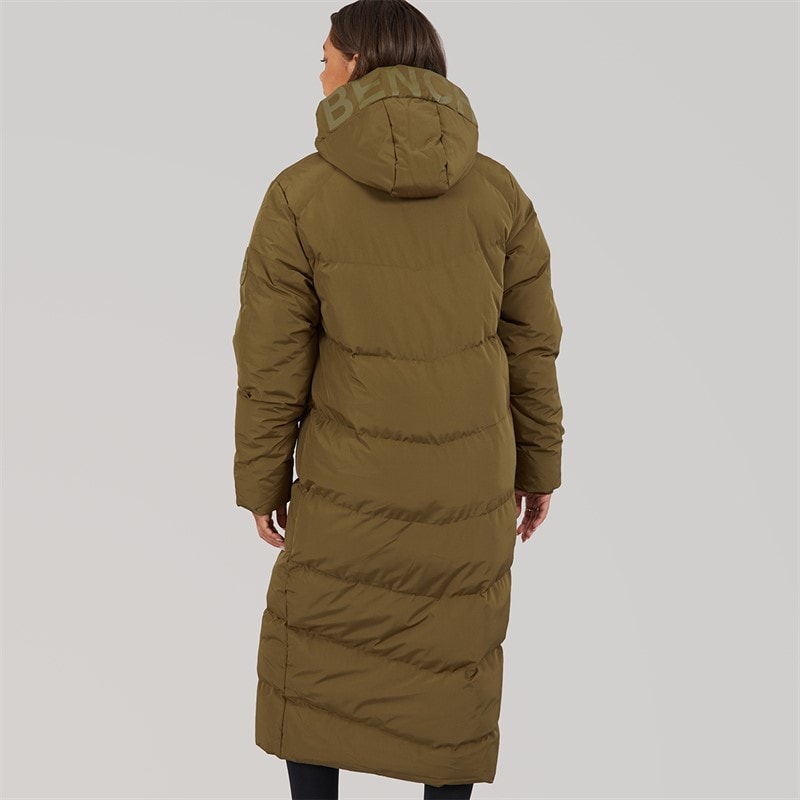 Womens Eli Maxi Length Waterproof Jacket Dark Olive - Image 2