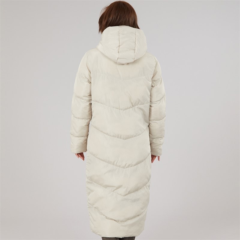 Womens Eventhe Long Length Puffer Coat Dark Chalk - Image 2