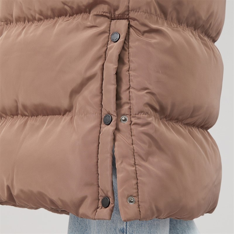 Womens Ryelle Maxi Length Puffer Coat Light Brown - Image 5