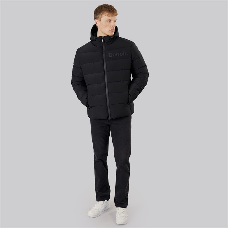 Mens Rynor Padded Coat Black - Image 4