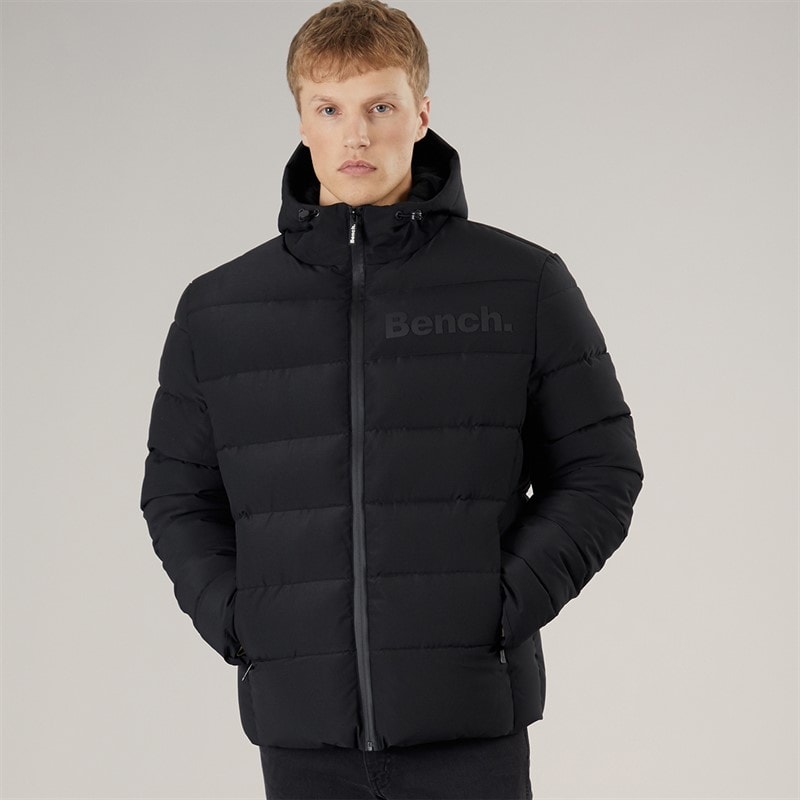 Mens Rynor Padded Coat Black - Image 5