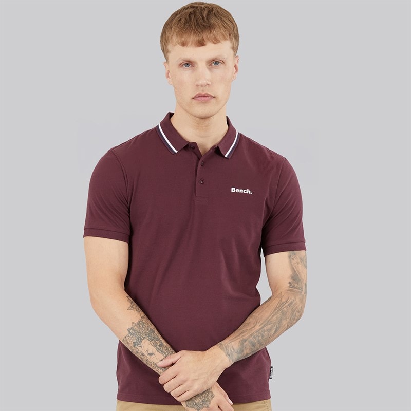 Mens Gruff Polo Shirt Deep Burgundy - Image 1
