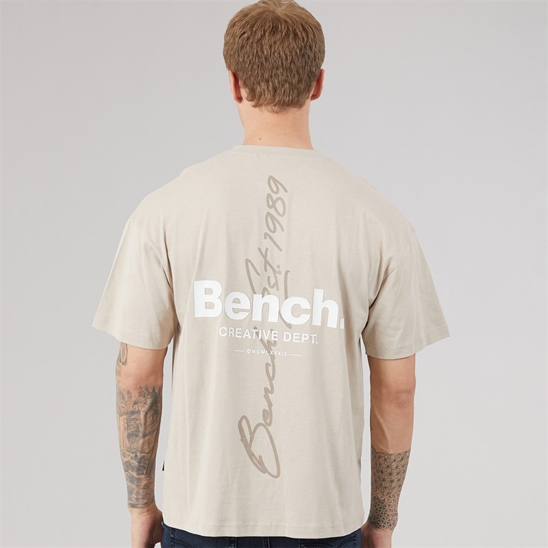 Mens Terlon Oversized T-Shirt Stone Grey - Image 3