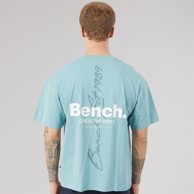 Mens Terlon Oversized T-Shirt Powder Blue - Image 3